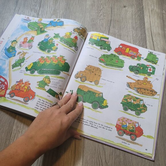 vintage Richard Scarrys Cars and Trucks and Things That Go Book golden book - Picture 5 of 14